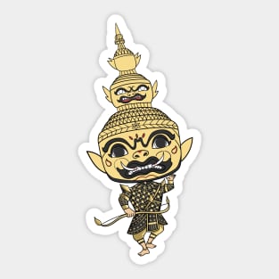 Khmer Cambodian Hanuman Traditional Masked Dancer Sticker